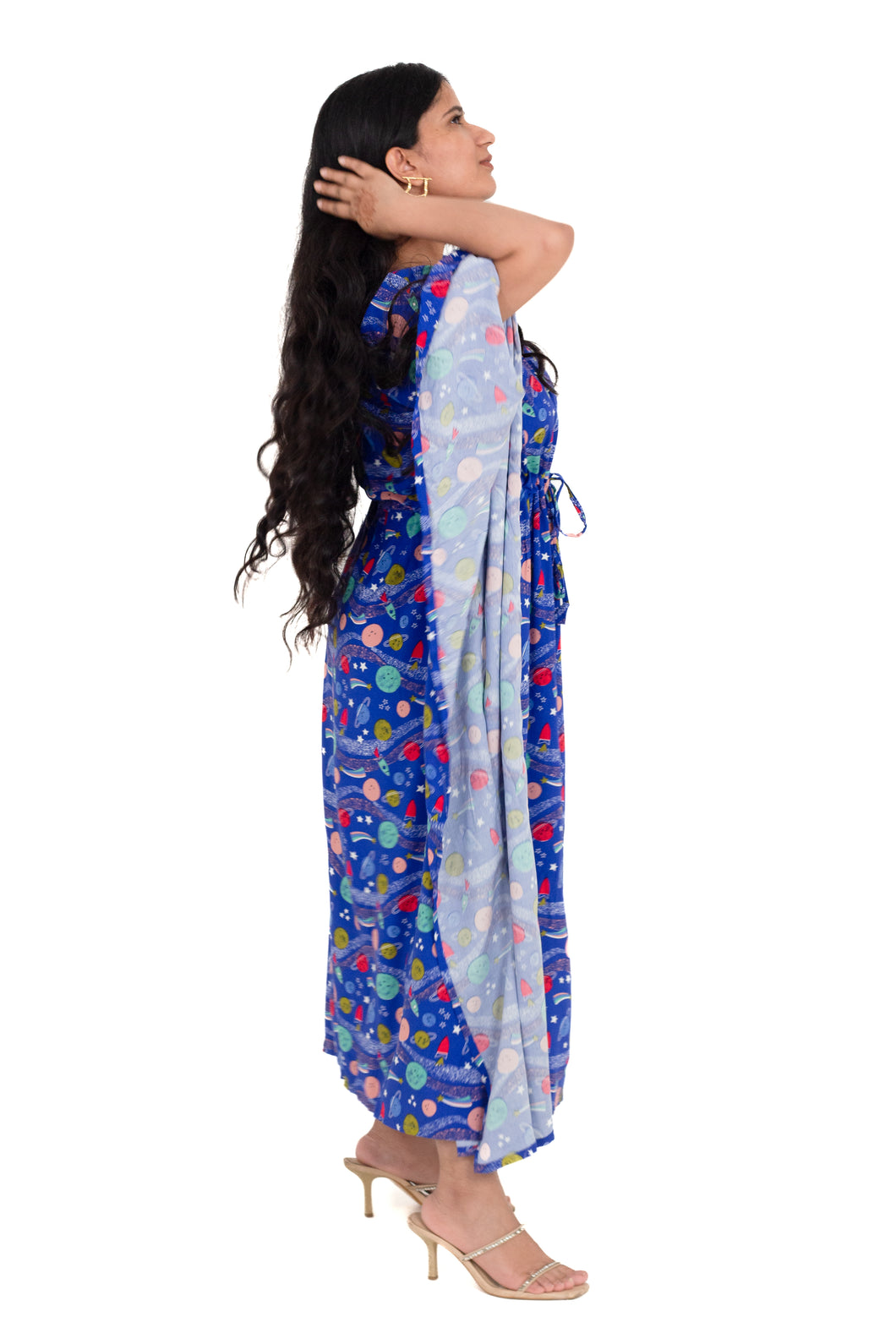 Blue Galaxy Rayon Kaftan