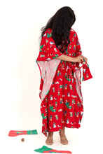 Load image into Gallery viewer, Red Christmas Tree Flannel Kaftan
