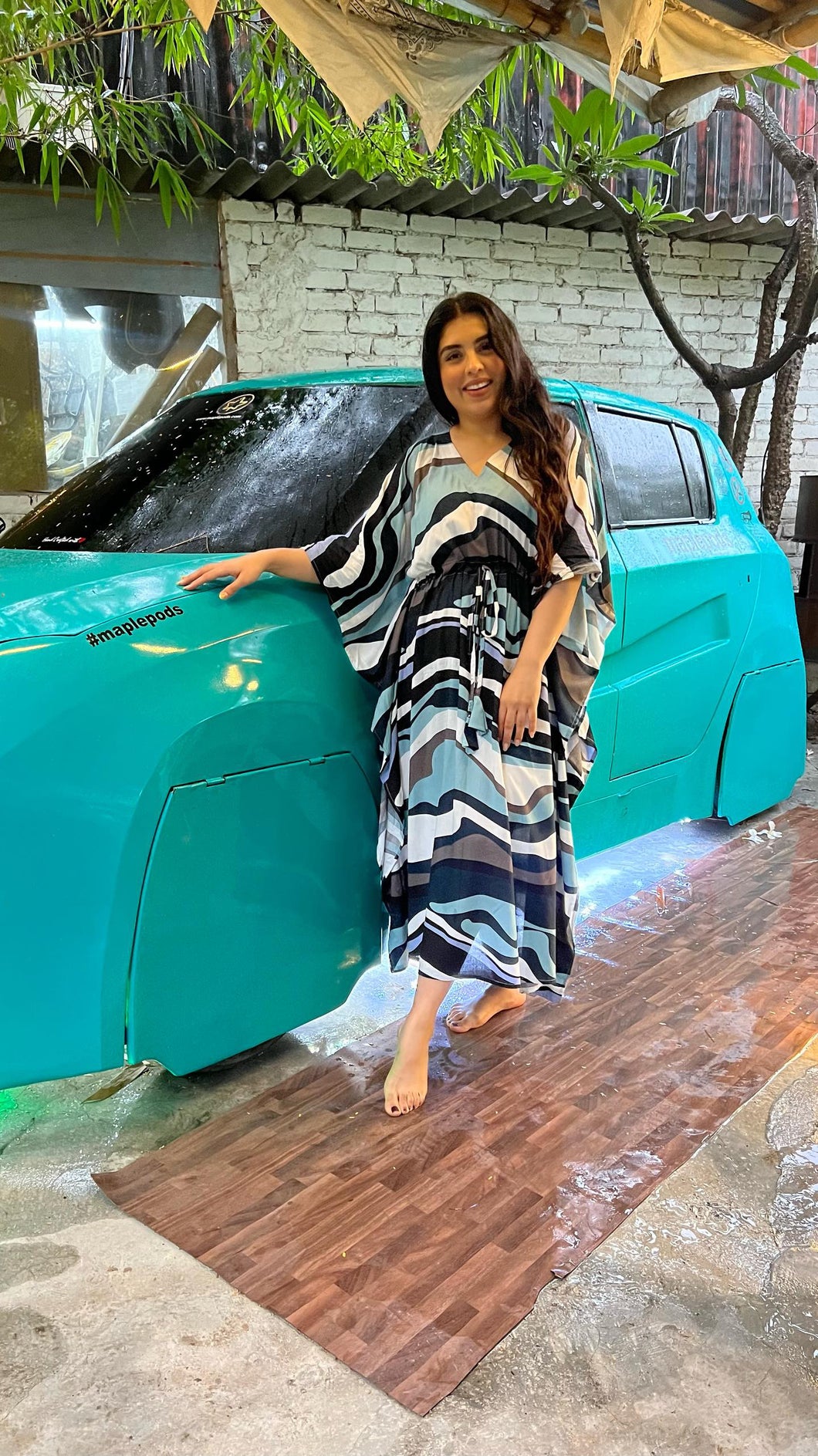 Blue Waves Kaaftan Dress