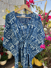 Load image into Gallery viewer, Blue Elephant Print Kaaftan
